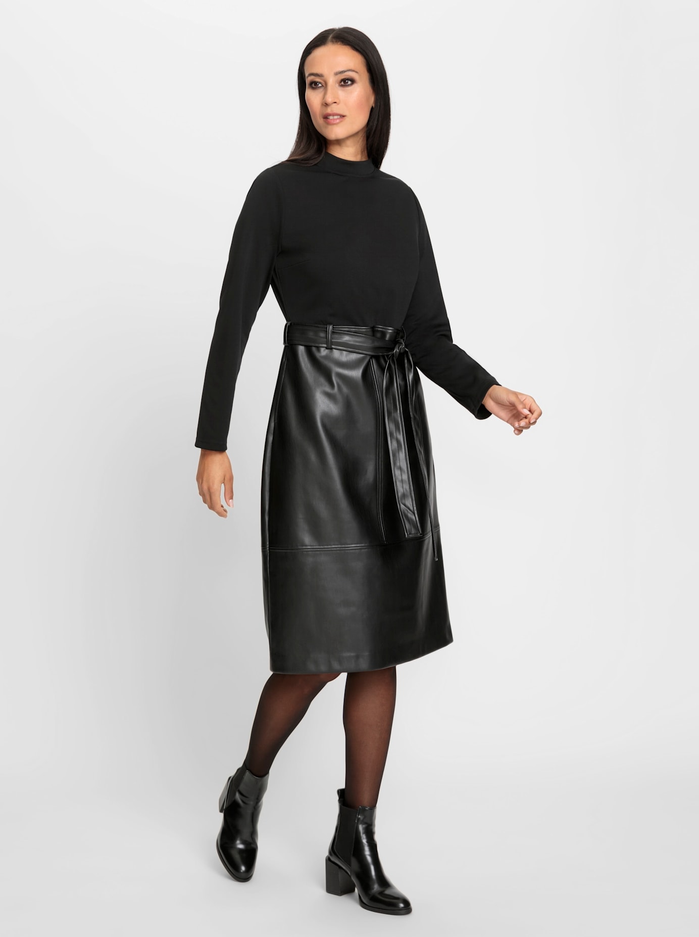 heine Lederkleid »Kleid« Eingrifftaschen