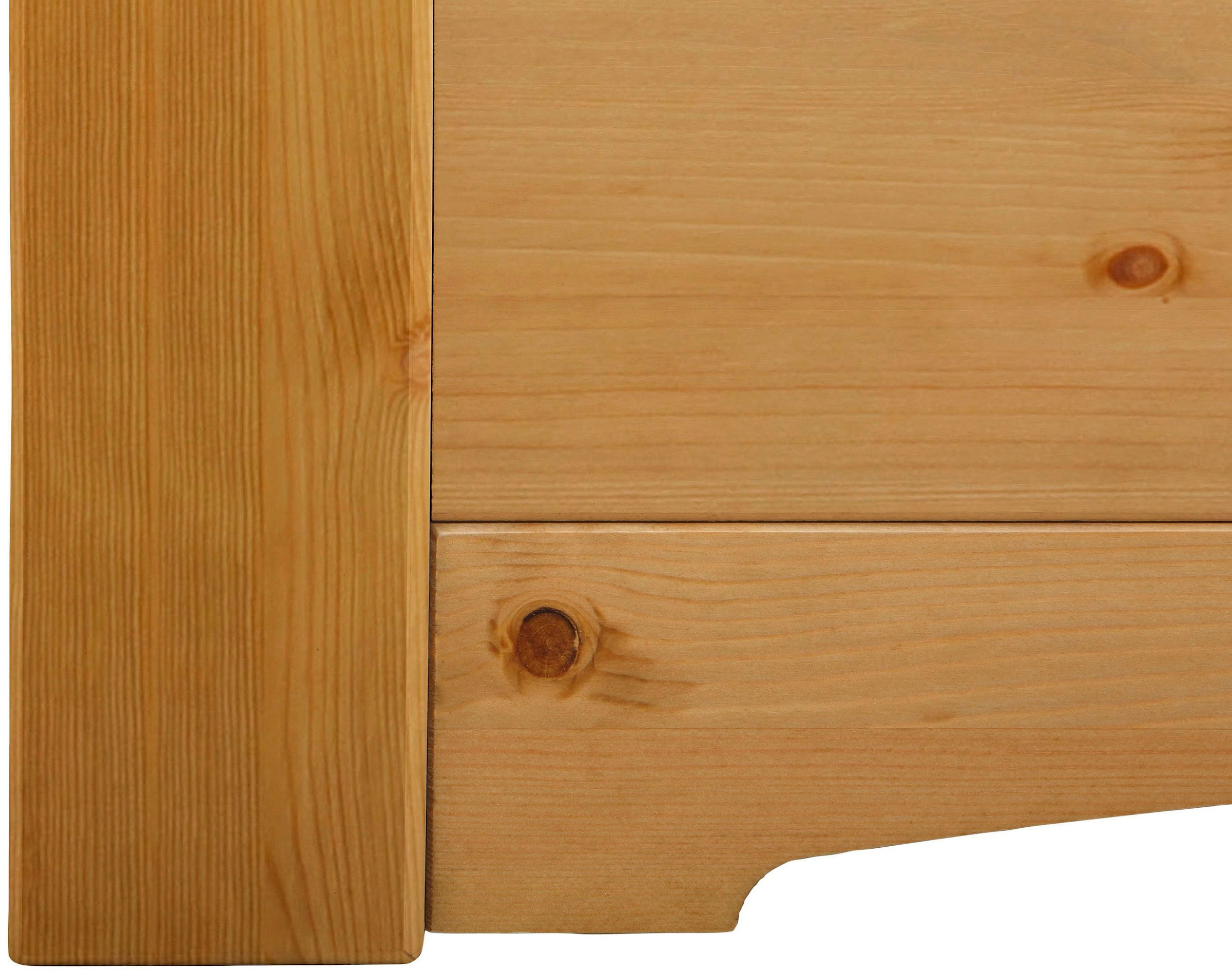 Home affaire Massivholzbett »Konrad, hohe Belastbarkeit! FSC® zertifiziertes Massivholz« Breite/Belastbarkeit 180cm/220 KG, 140cm/180 KG,  aus massivem Kiefernholz, FSC®-zertifiziert, INKLUSIVE Rollrost