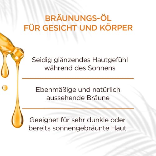 Garnier Ambre Solaire Ideal Bronze Bräunungsöl mit Kokos