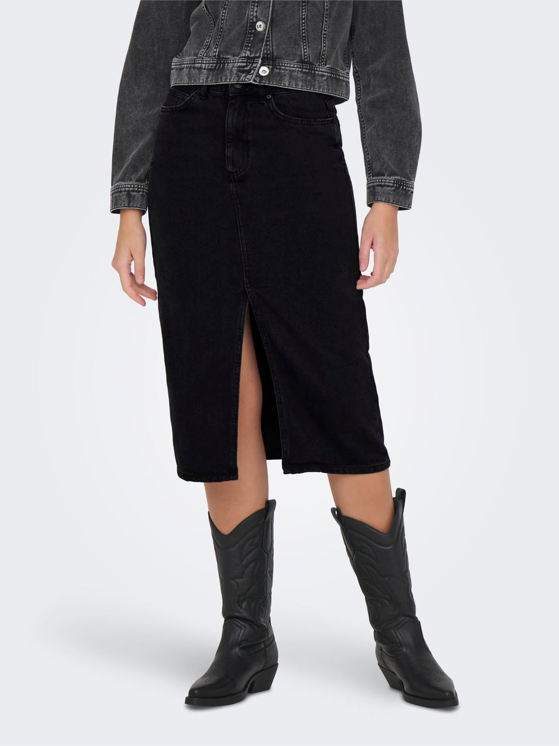ONLBIANCA Jeansrock Washed Black