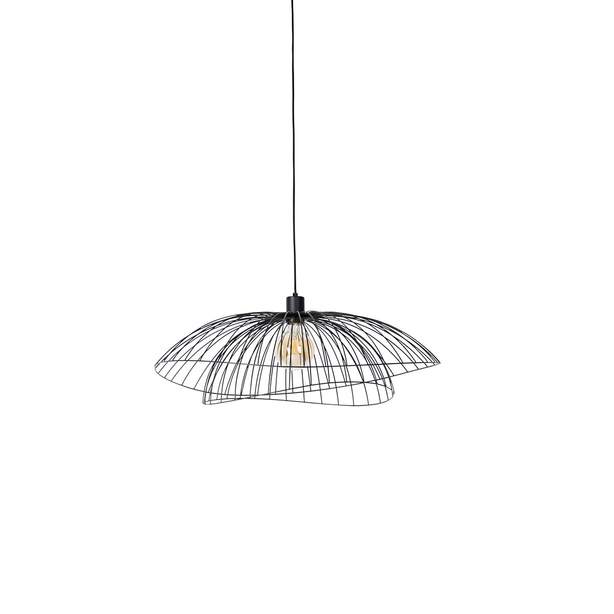 Smart hanglamp zwart 66 cm incl. Wifi G95 - Pua