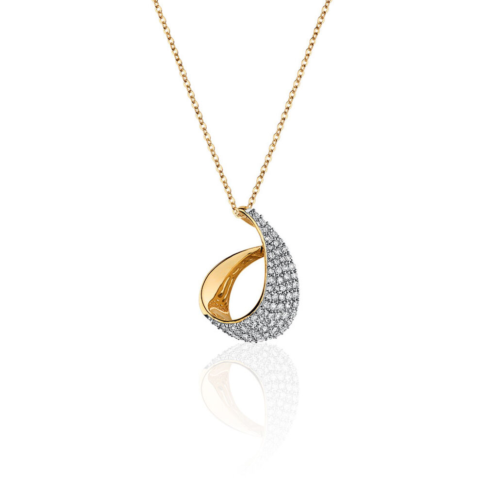 Collier Boucle D'or Or Jaune Oxyde