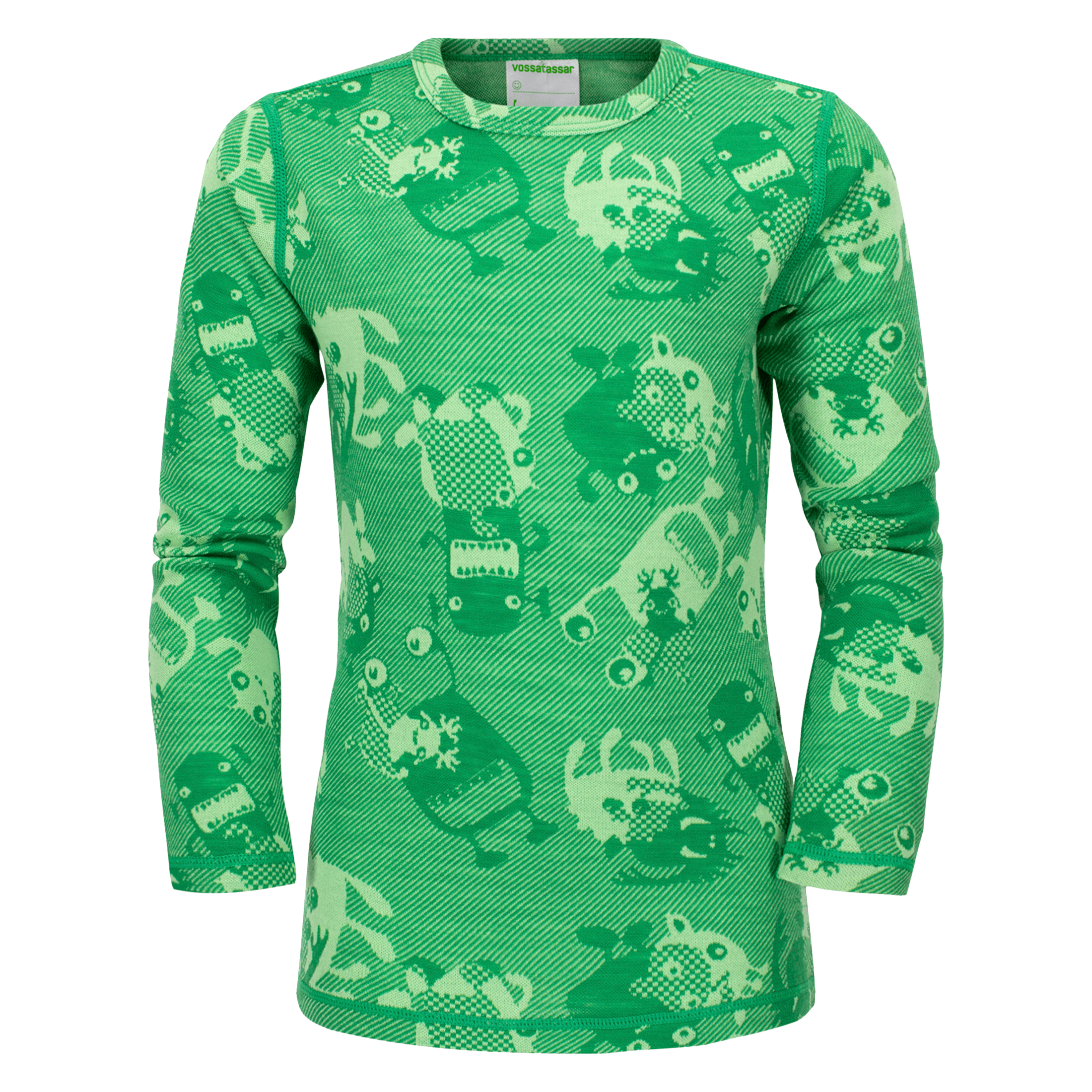 Vossatassar Monstercamo Merino Crew - Ull og ullsett