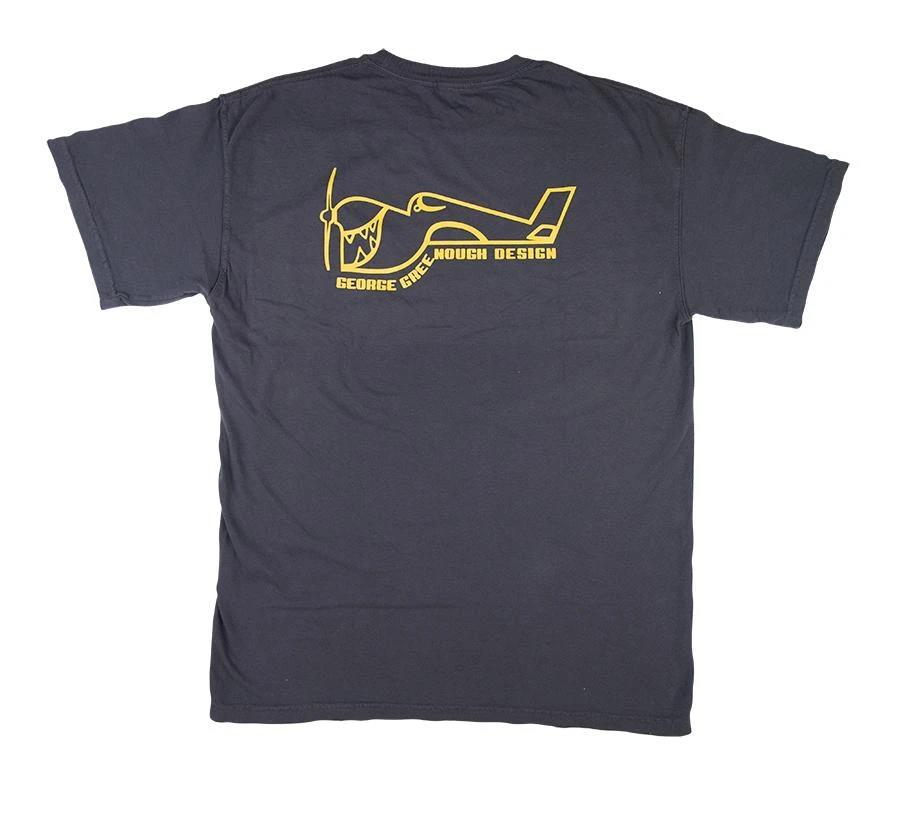 True Ames Fins Greenough Airplane Logo - T Shirt Graphite