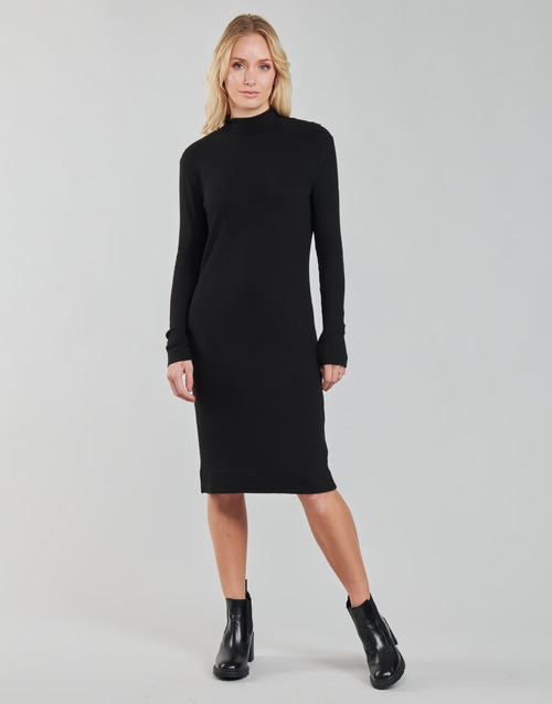 G-Star Raw - RIB MOCK SLIM DRESS - Noir