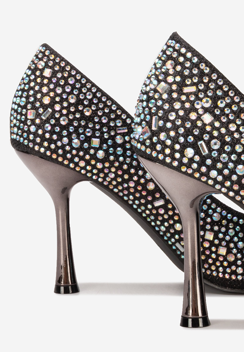 Chaussures à talon fin noirs Sidionia