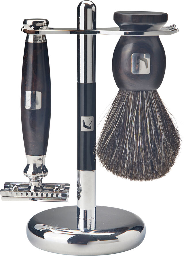 Barberians Barberians Shaving Kit: Safety Razor, Stand & Barberkost Sup