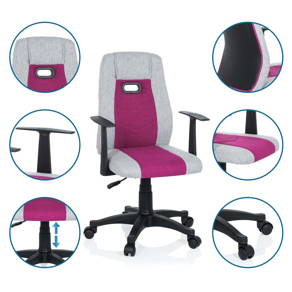 Kinderdrehstuhl KIDDY EXTRA Stoff mit Armlehnen hjh OFFICE