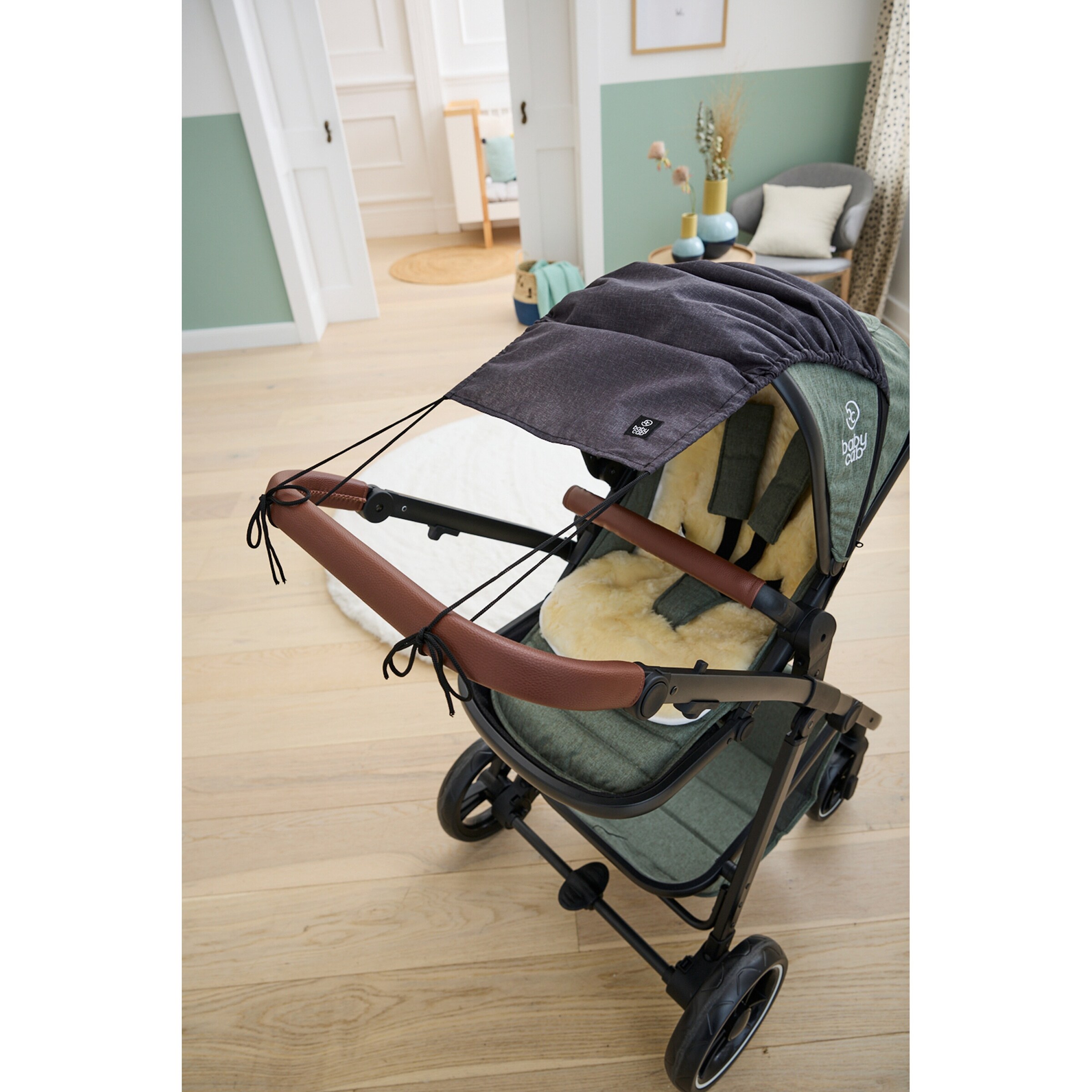 babycab Universal Sonnenschutz für Kinderwagen grau melange