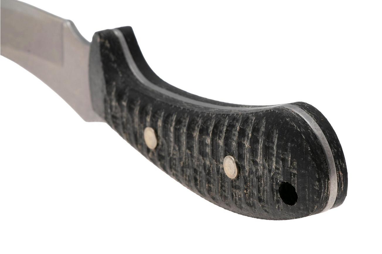 Case Ridgeback Hunter 30593, Stonewashed Stainless Steel, Black Burlap Laminate jachtmes