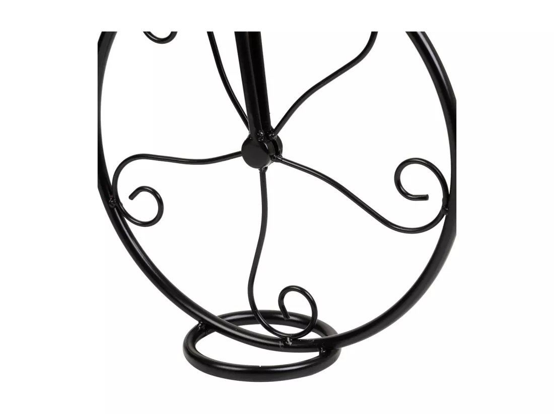 Support vélo en mosaïque et fer forgé noir 67x26.5x43h