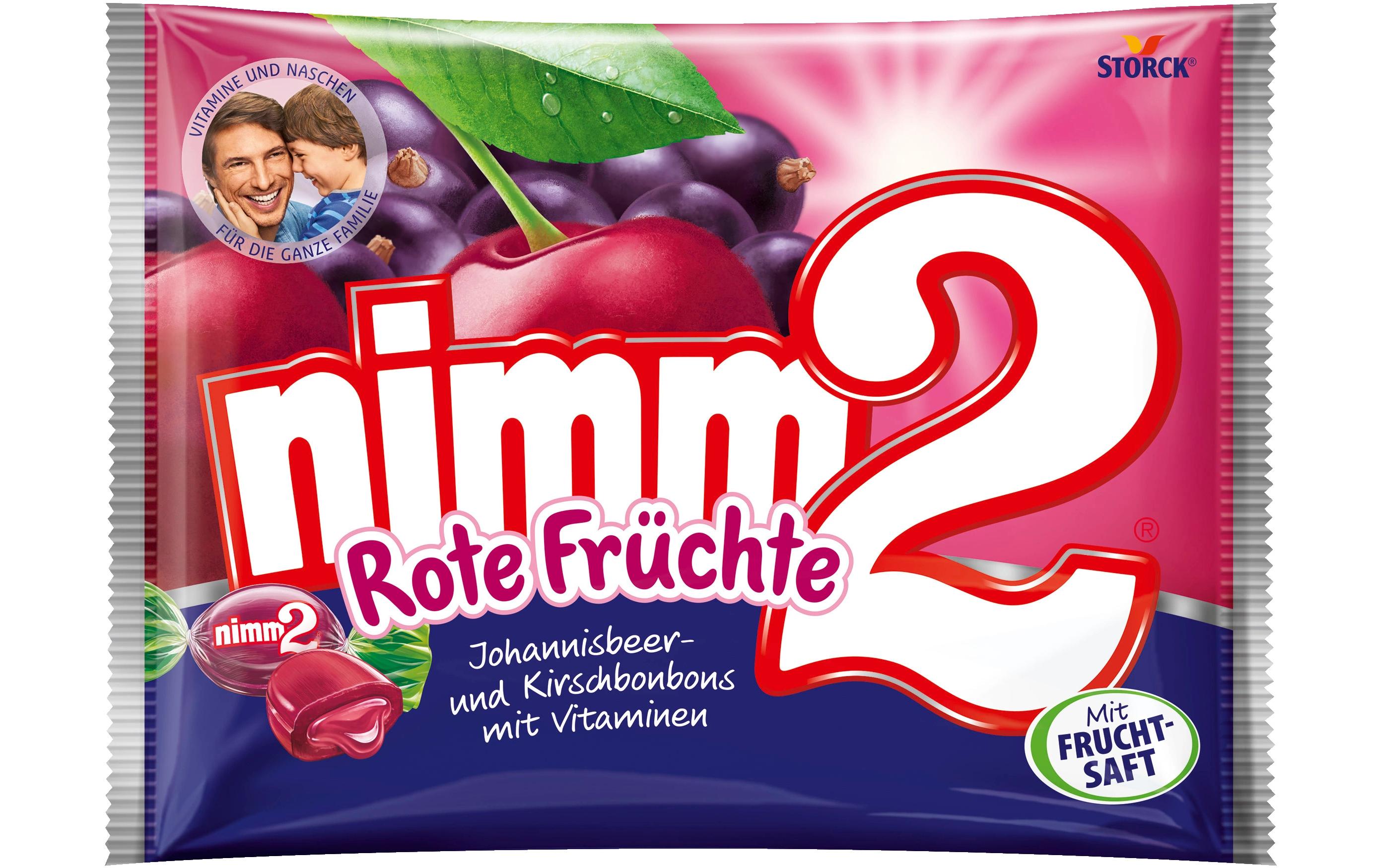 Bonbons Nimm2 Rote Früchte 429 gLutschbonbons mit Vitaminen und Fruchtsaft
