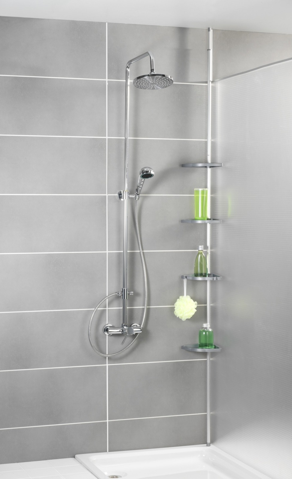 WENKO Teleskop-Duschregal EASY - silber