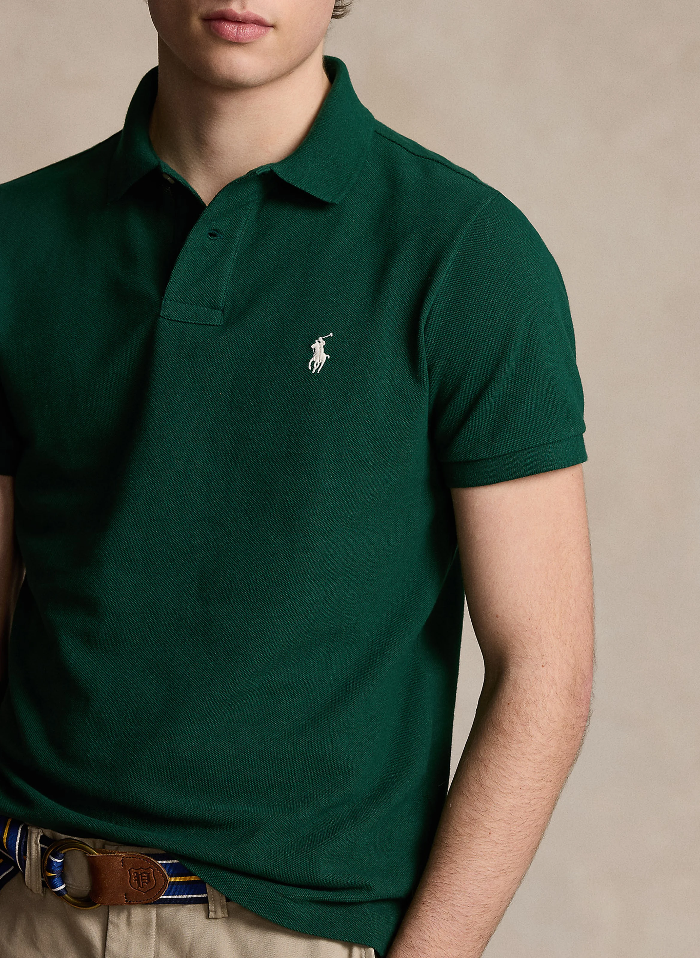 Polo slim-fit en coton | Vert