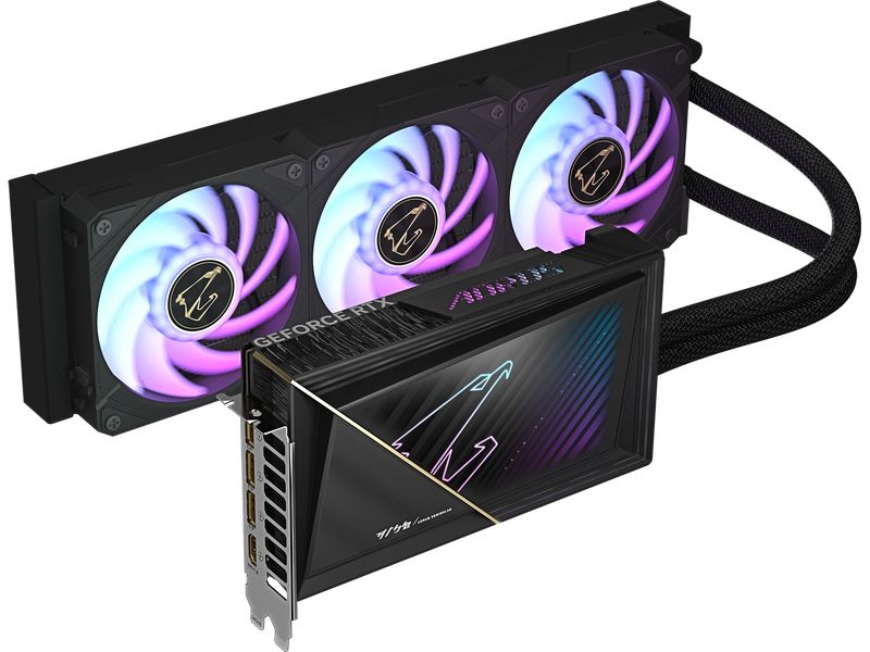 Gigabyte Grafikkarte RTX 5080 Xtreme Waterforce 16 GB Grafikkarte mit 16 GB GDDR7-Speicher, Windforce Kühlsystem und RGB-Beleuchtung
