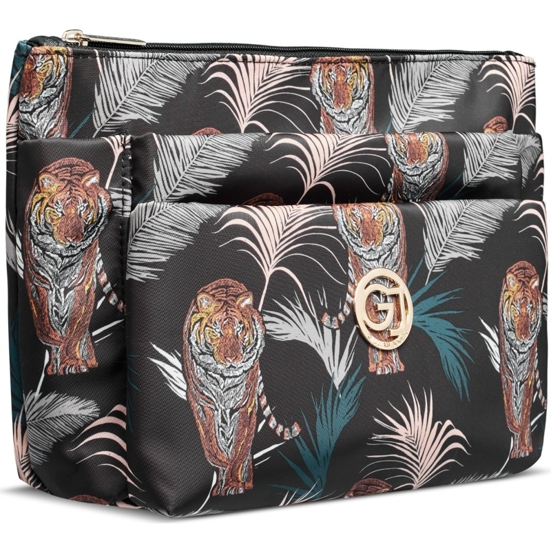Gillian Jones 3 Room Cosmetics Bag - Palm Print 10009