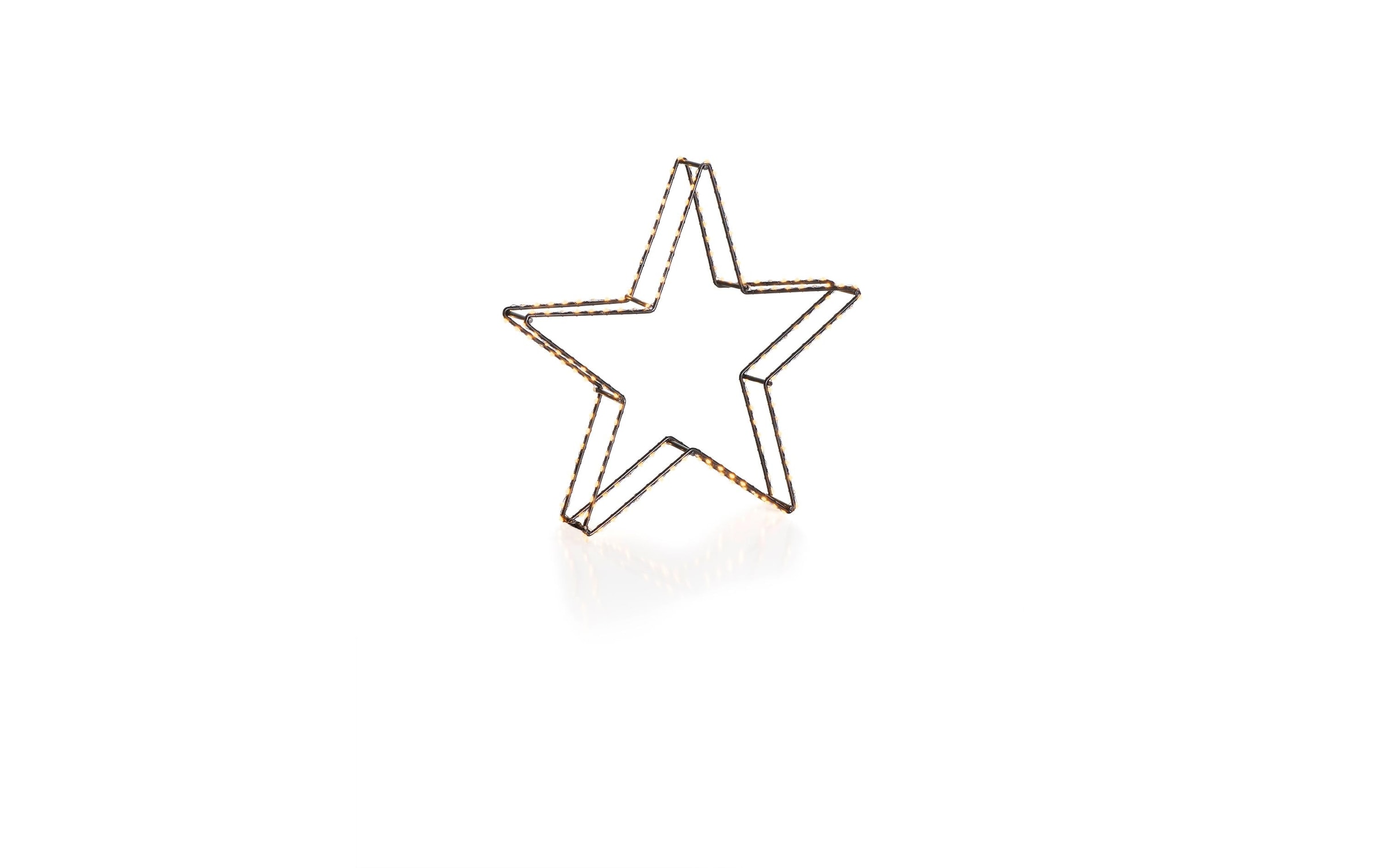 STT LED Dekofigur »Dekoration 3D Star Nero 38cm« Warmweiss