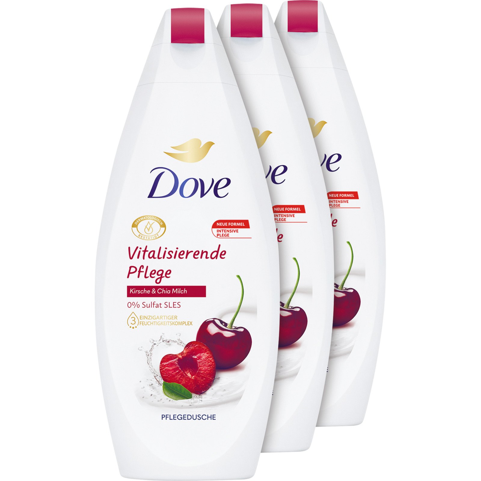 Dove Duschpflege Cherry Chia 3 x 250 ml