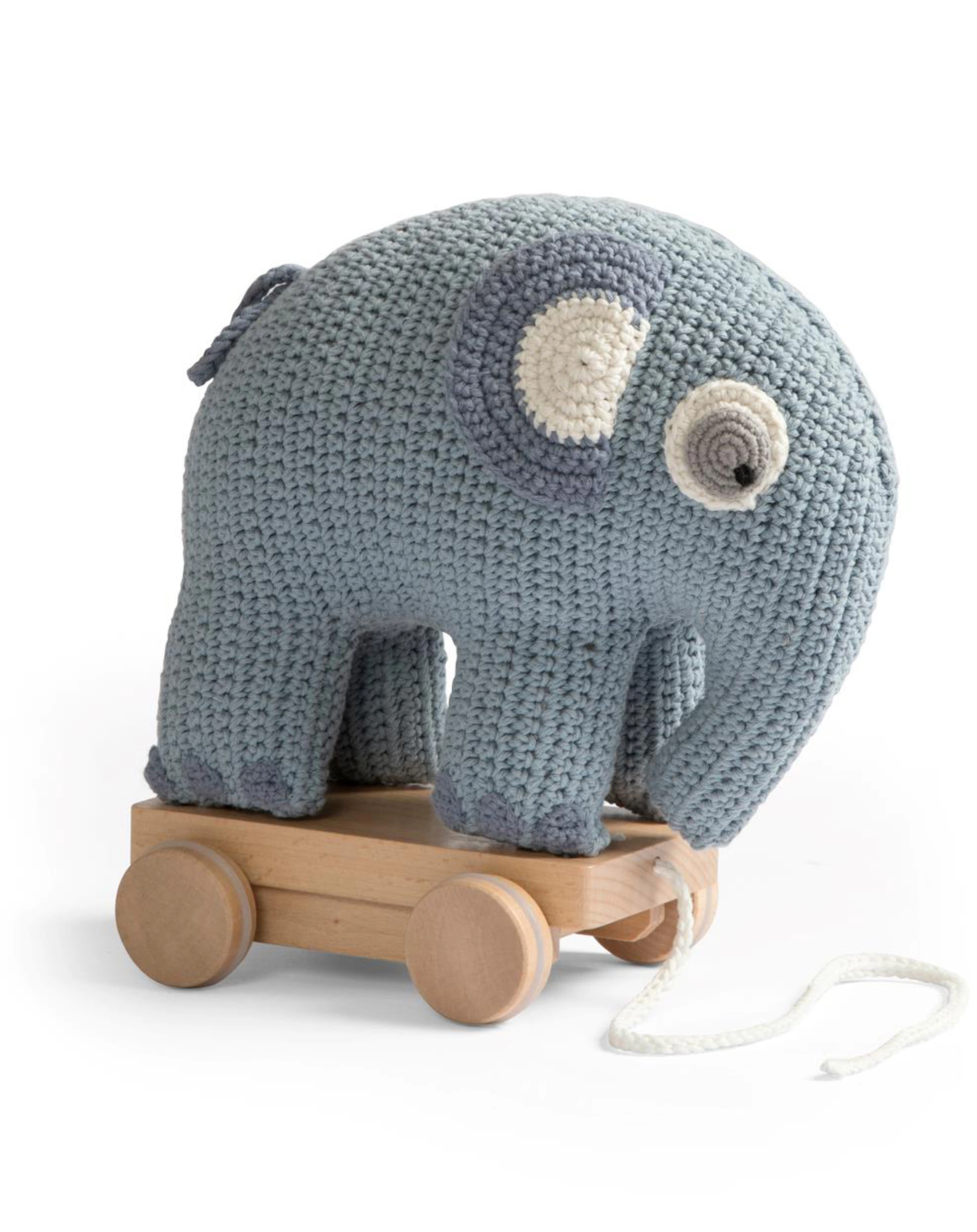 Nachziehtier FANTO DER ELEFANT in powder blue