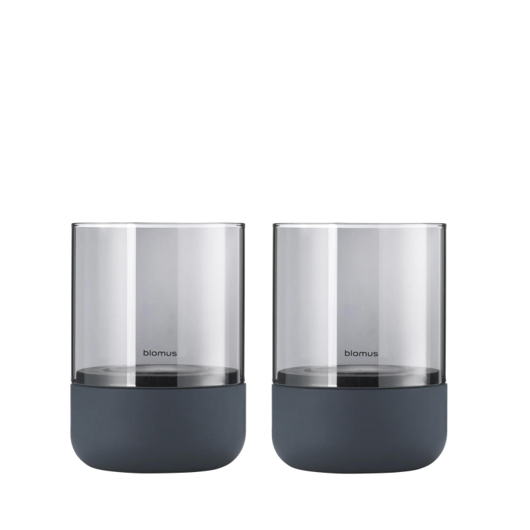 Blomus Calma waxinelichthouder XS set van 2 Steel Gray