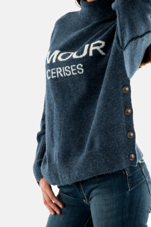 Pull hiver Le Temps Des Cerises darry 3024 denim