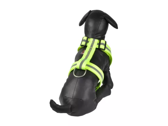 Harnais règlable avec bandes réflechissantes - Jaune - Taille XL (70 à 90 cm)