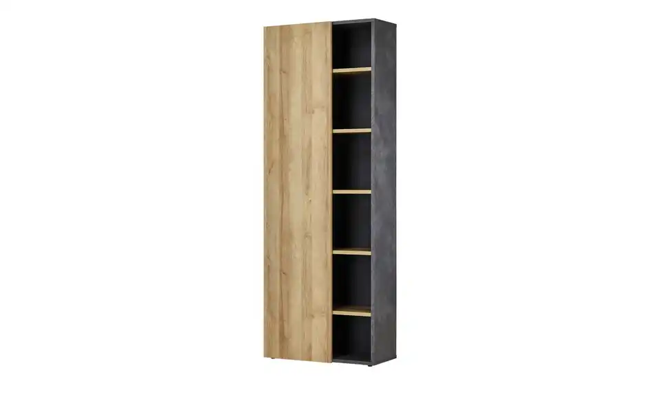 Aktenschrank Chiemsee 218 cm Steingrau, Eiche (Nachbildung)