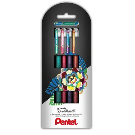 Pentel 4 Gelschreiber Hybrid Dual Metallic