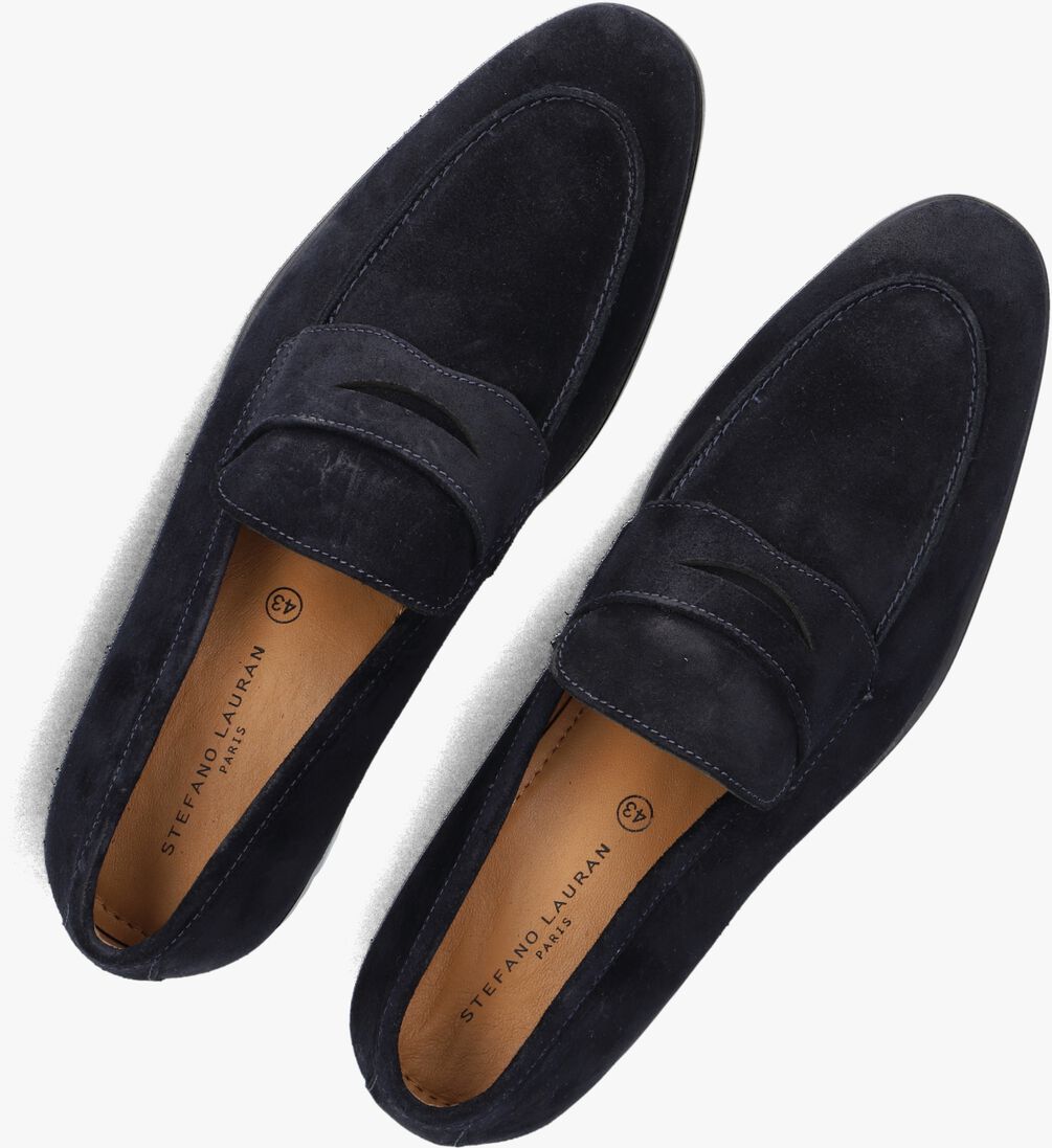 blauwe stefano lauran loafers strefano lauran