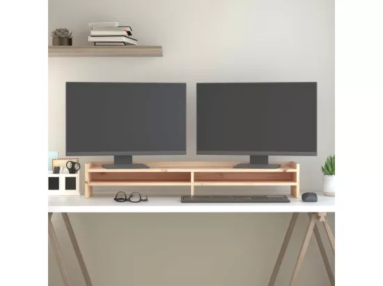 Support pour moniteur 100x24x16 cm Bois de pin solide