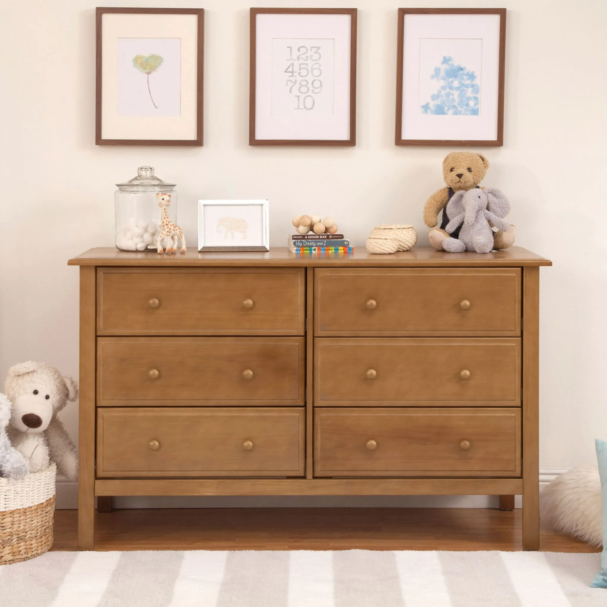 DaVinci Bureau 6 Tiroirs Jayden - Châtaigne