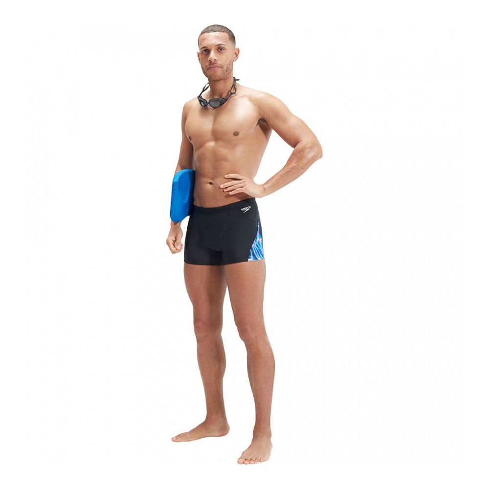 Speedo ALLOVER DIGI V-CUT - Boxer de bain Homme black/blue