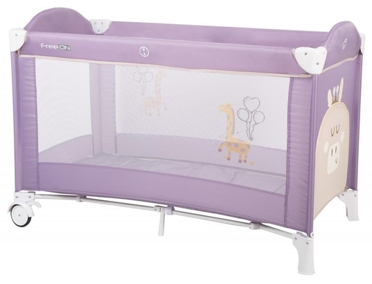 FREEON - Lit de voyage 120x60 cm girafe violet