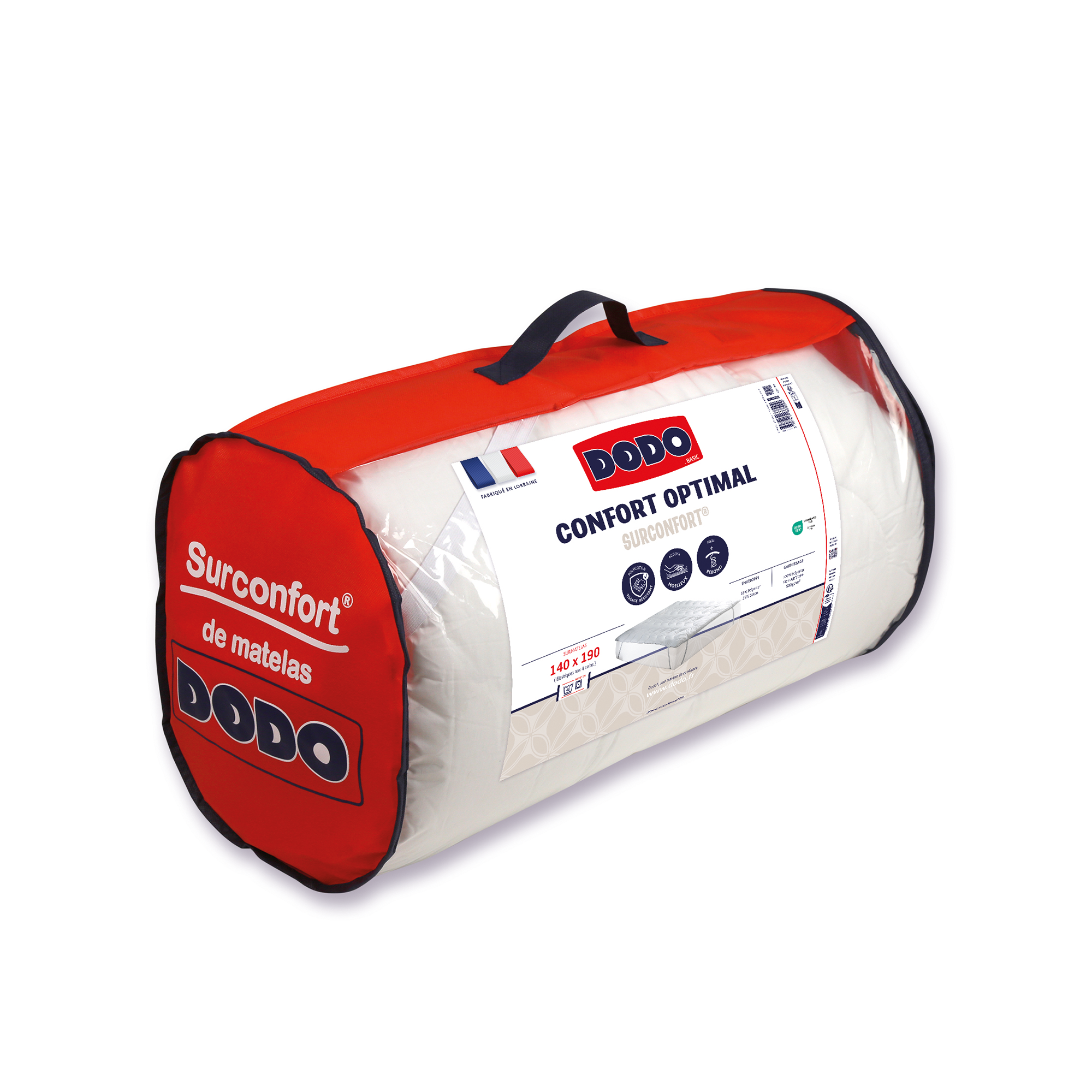 SURMATELAS CONFORT OPTIMAL 140X190CM