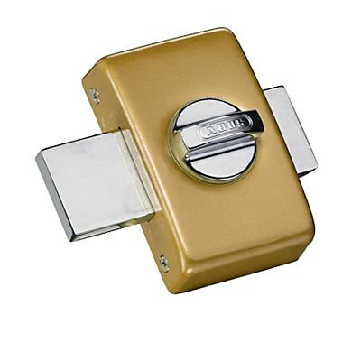 Verrou à bouton avec cylindre 40 mm bronze