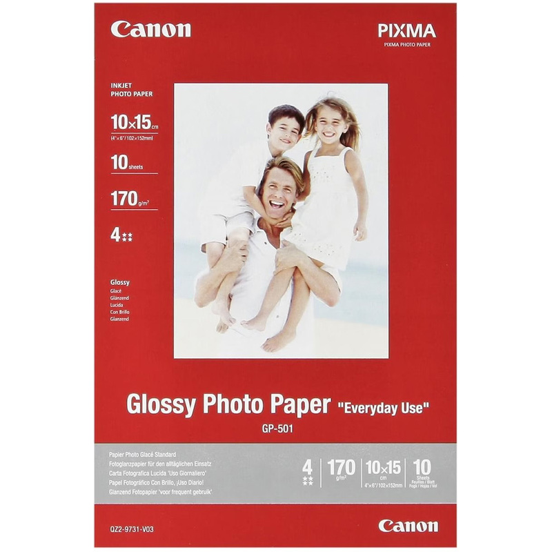Canon Glossy Fotopapier, 10 x 15 cm, 170 g/m², glanz