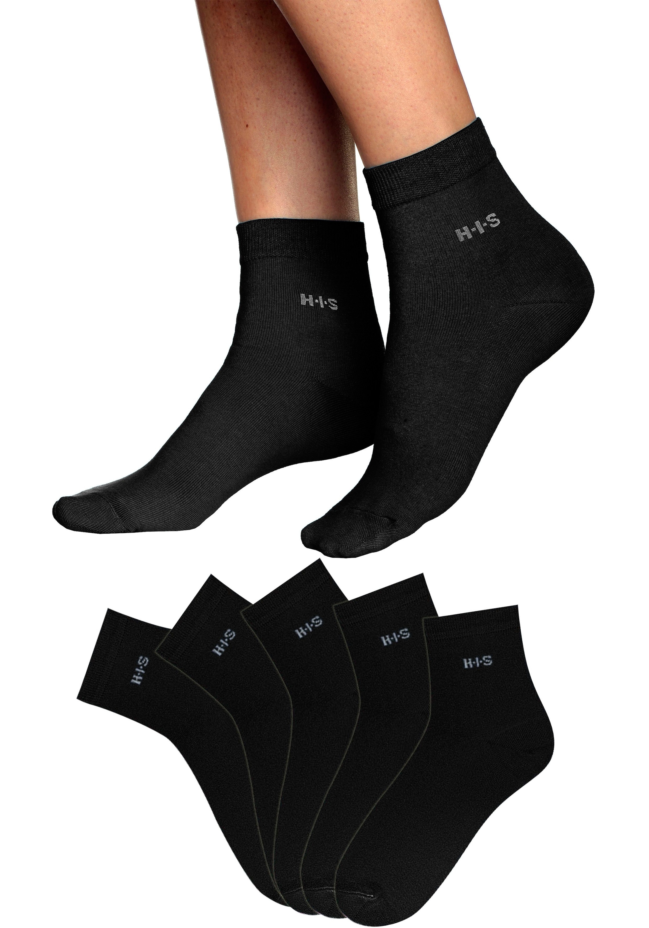 H.I.S Kurzsocken Packung, 5 Stk. tlg. mit Bündchen über dem Knöchel