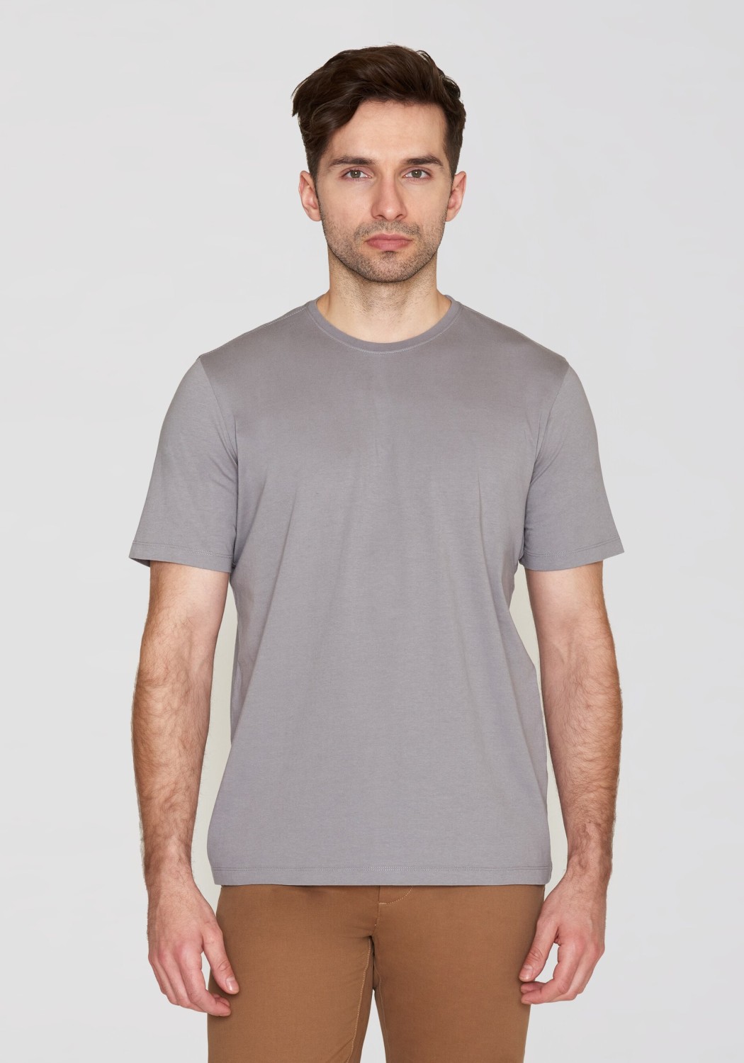 Knowledge Cotton Apparel T-Shirt Basic Tee Sharkskin