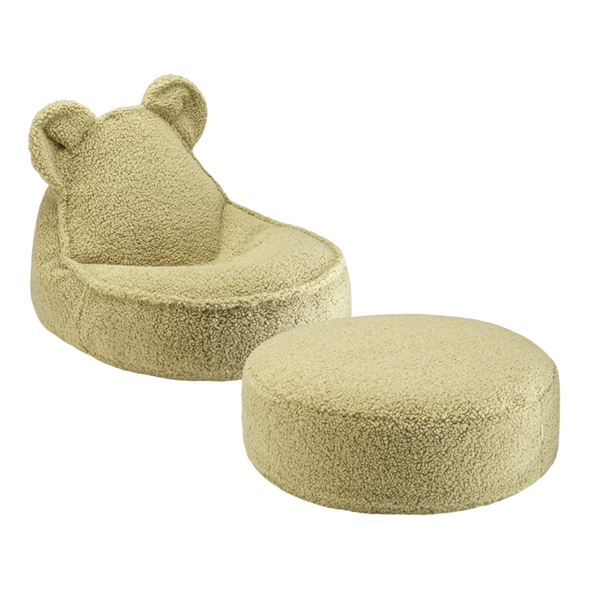 Wigiwama Sitzsack Teddy und Ottoman Set Matcha