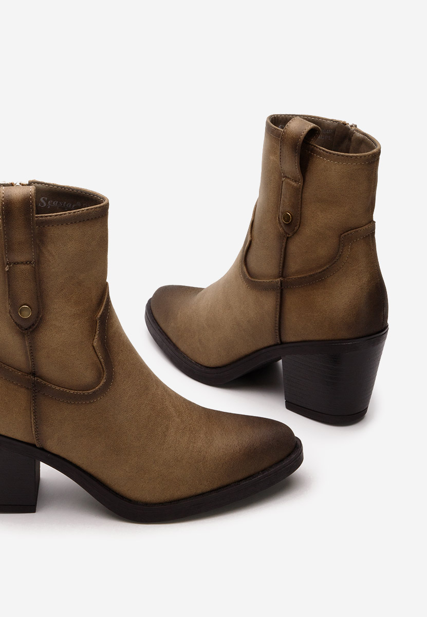 Bottines western femme brunes Alyonna