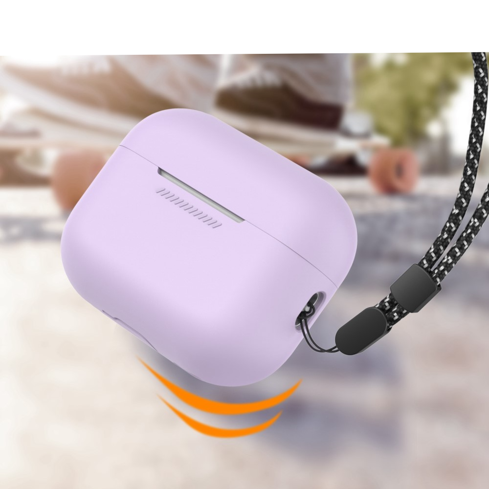 AirPods Pro 2 / AirPods Pro Silikon Schutzhülle Abdeckung mit Handschlaufe - Lila