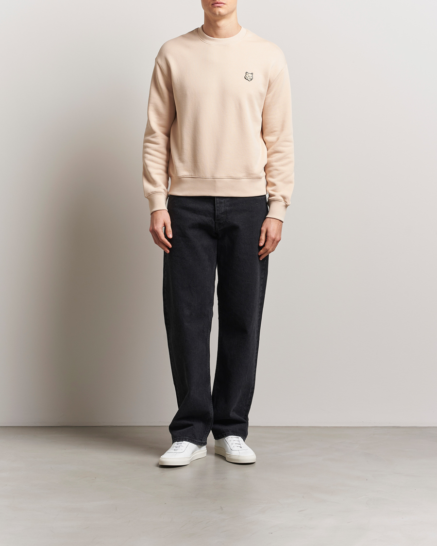 Maison Kitsuné Tonal Fox Head Sweatshirt Smoke Beige