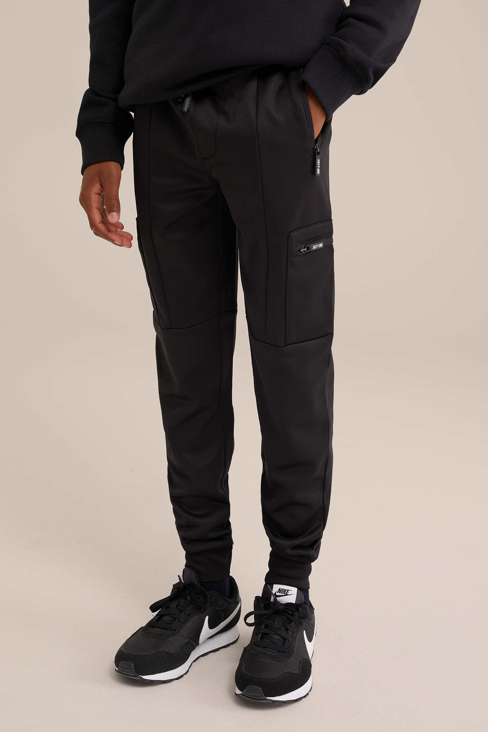 Jongens joggingrbroek met cargozakken Salty Dog Zwart