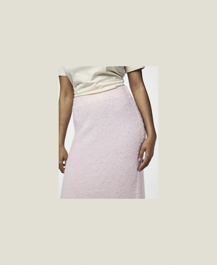Pieces PCPAM HW ANK KNIT SKIRT BC Pink-a-boo