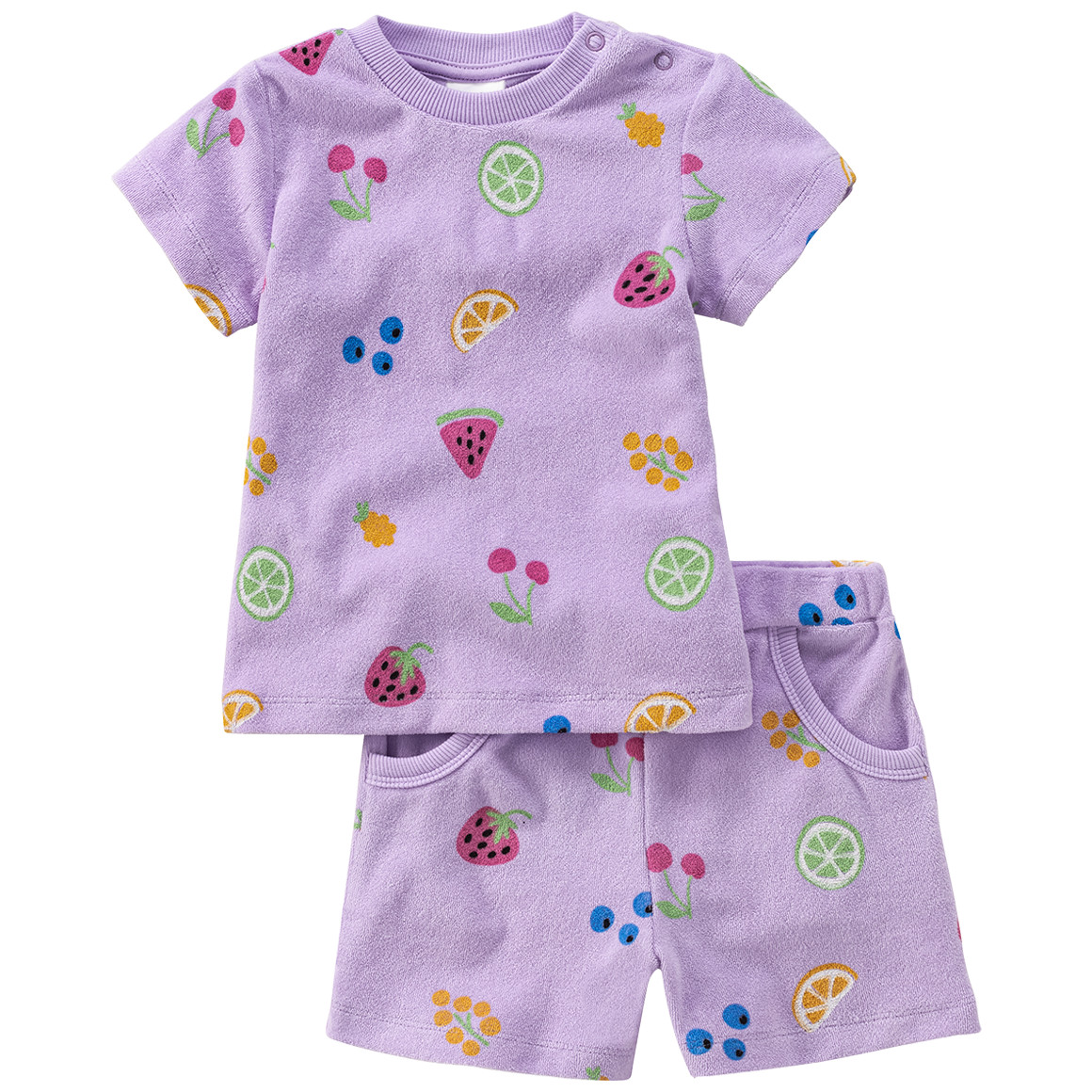 Topomini Baby T-Shirt und Shorts im Set helllila