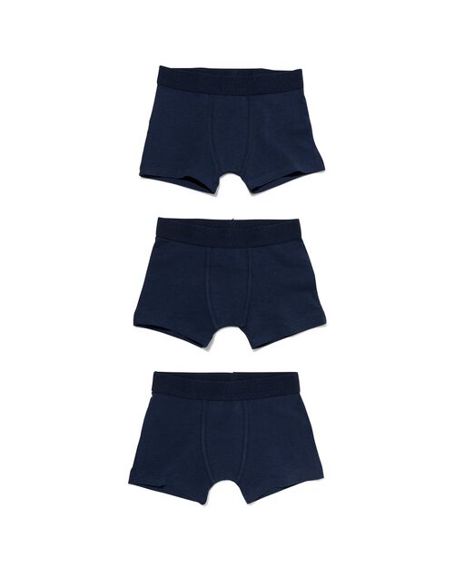 3 boxers enfant bleu