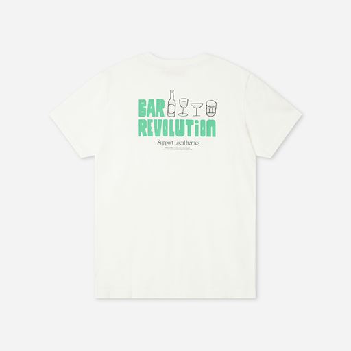 Revolution Printet T-shirt, Offwhite, M