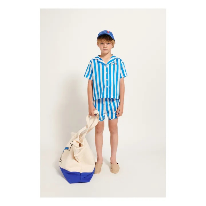 Weekend House Chemise Rayure Coton Bio | Bleu