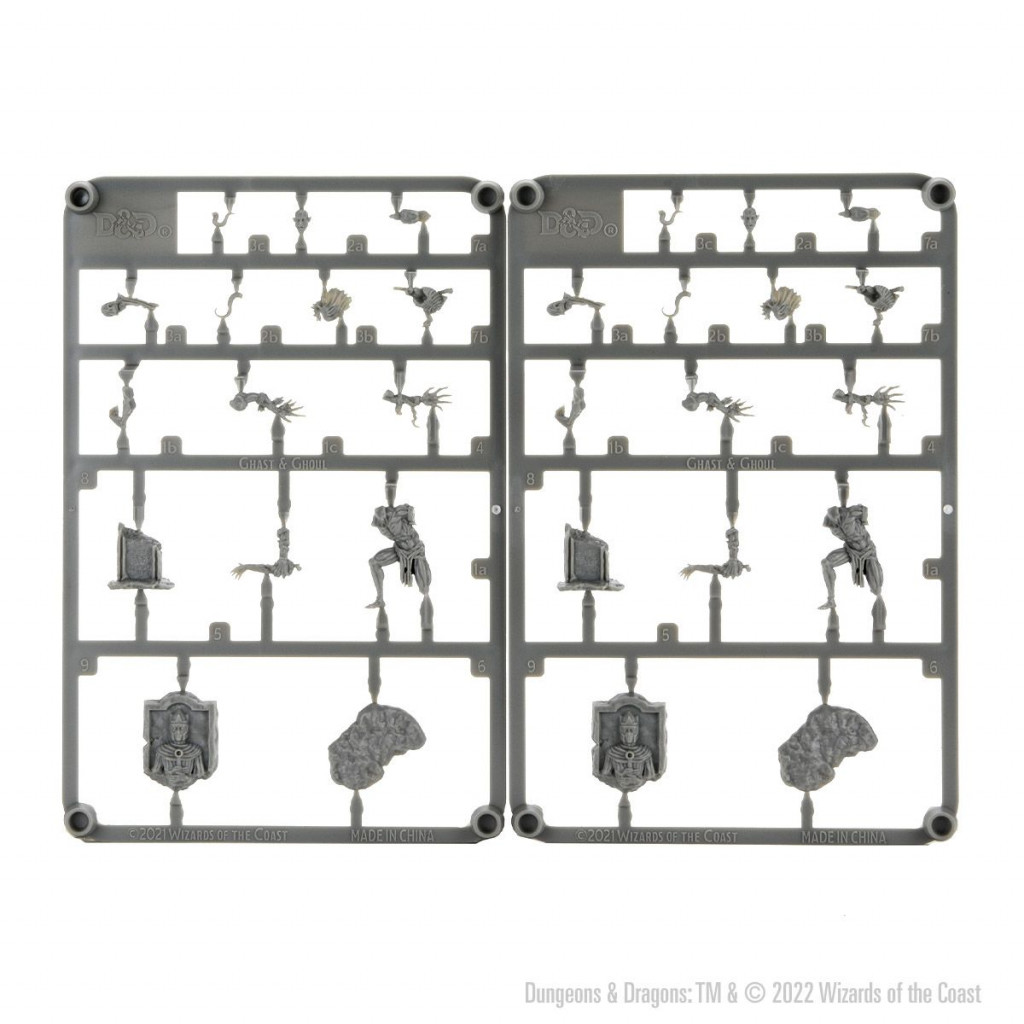 D&D Frameworks Unpainted Miniatures - Ghast & Ghoul