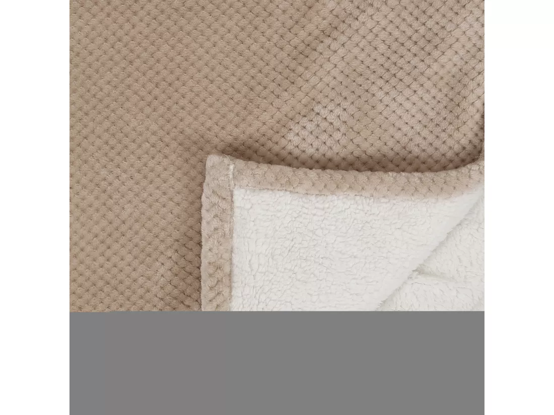Plaid Nid Abeille Beige Sherpa Xxl 180x220cm